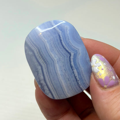 Blue Lace Agate Hearts & Palms