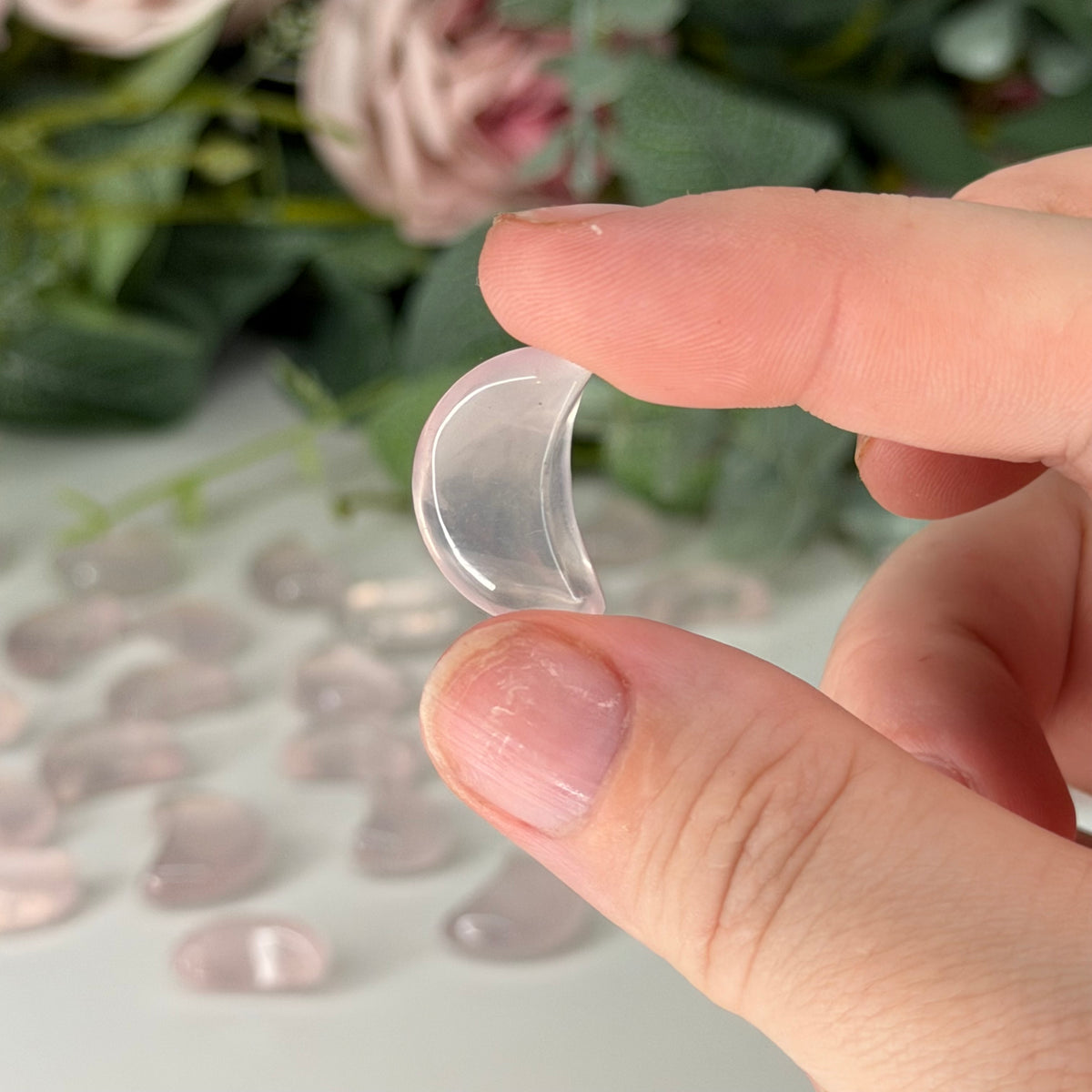 Mini Rose Quartz Moon