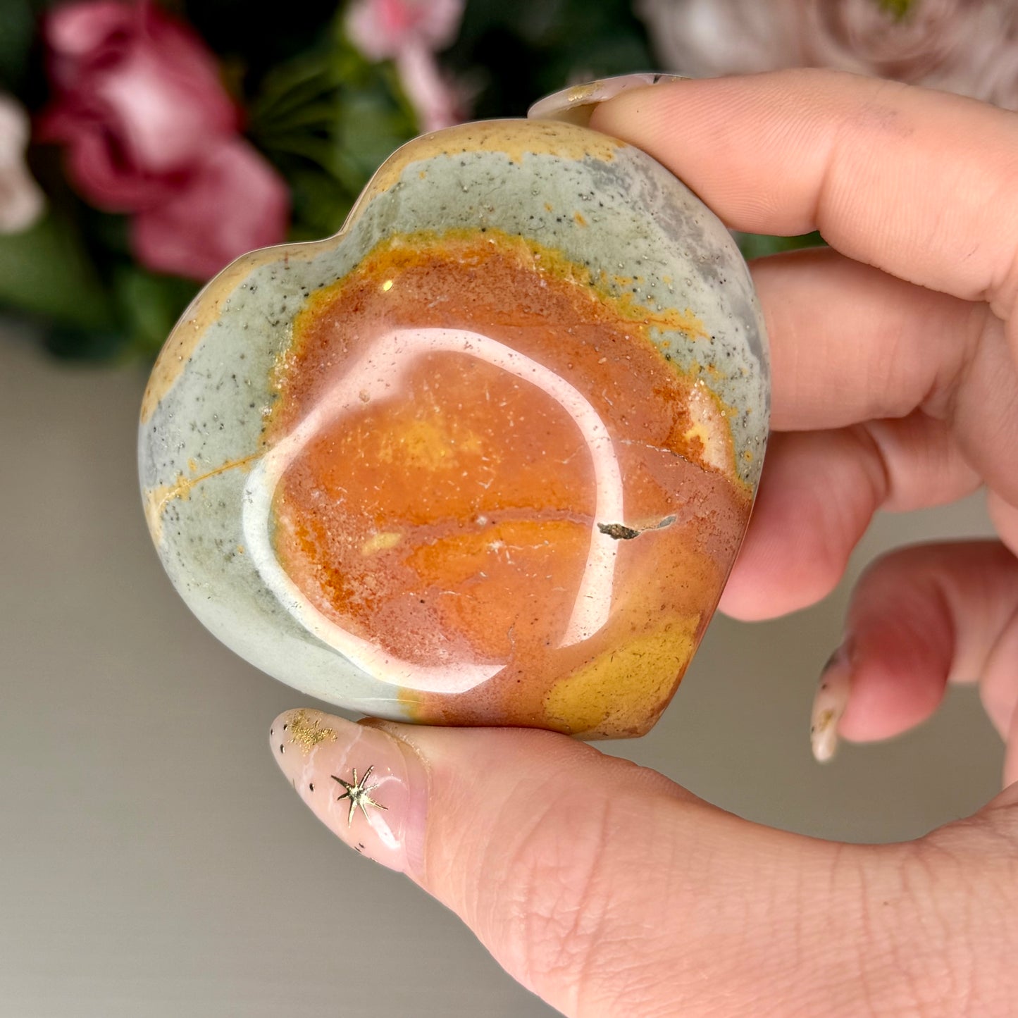 Polychrome Jasper Hearts
