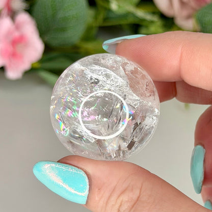 Rainbow Clear Quartz Spheres
