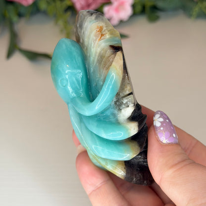 Amazonite Octopus Carving