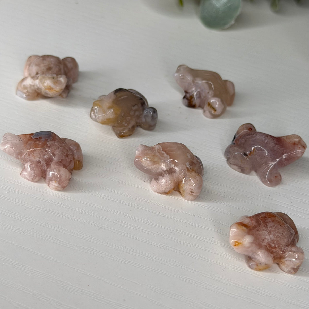 Mini Flower Agate Frog