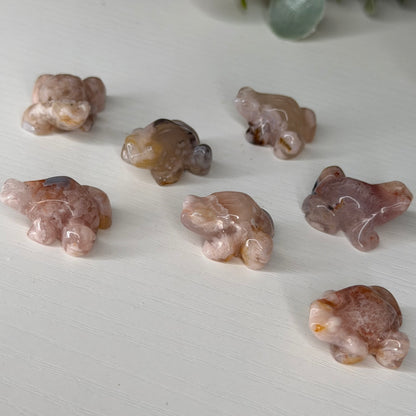 Mini Flower Agate Frog