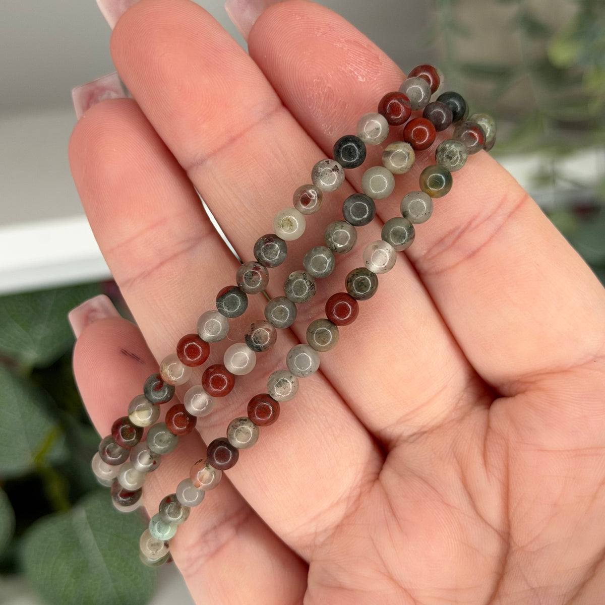 African Bloodstone Bracelet (4mm)