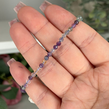 Fluorite Faceted Bracelet (4mm)
