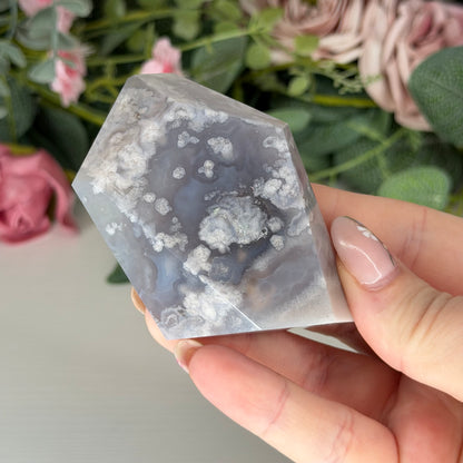 Black Flower Agate Freeform’s
