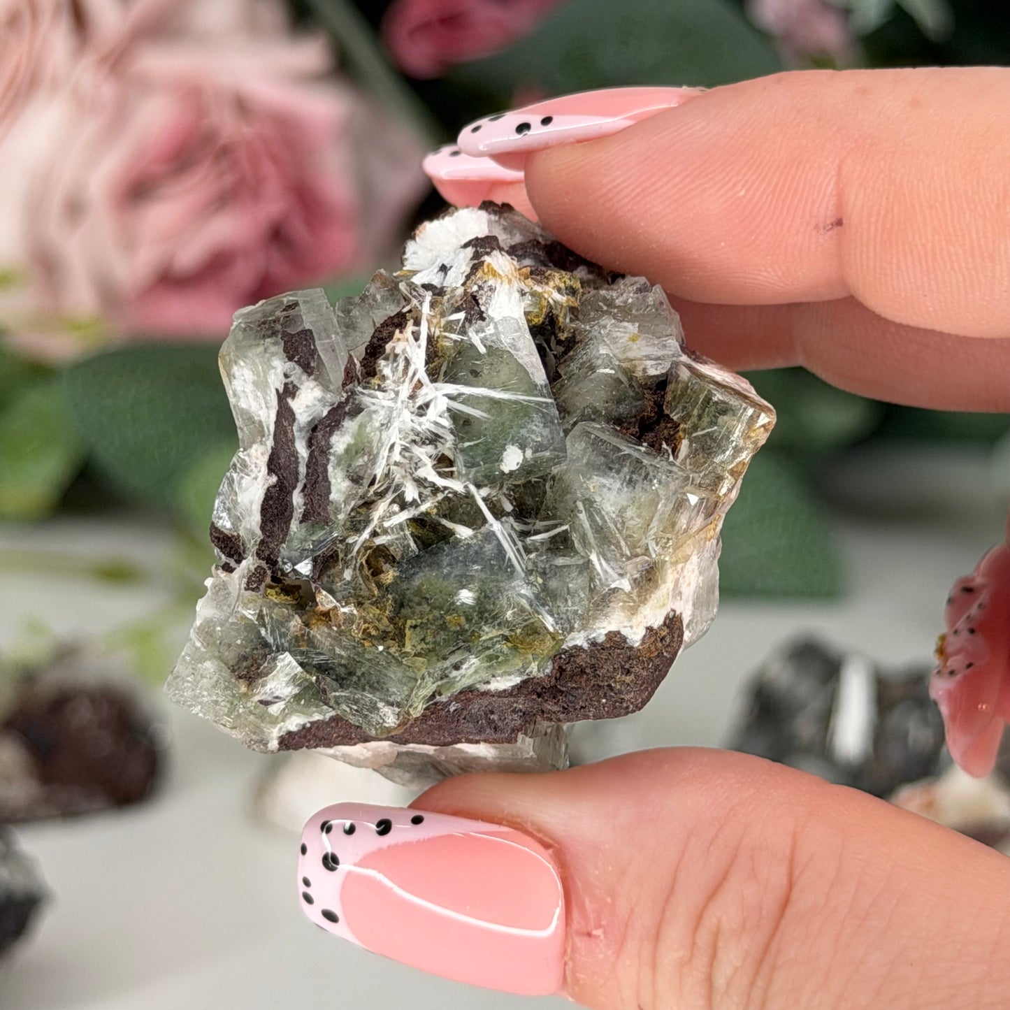 Green Apophyllite With Mordenite