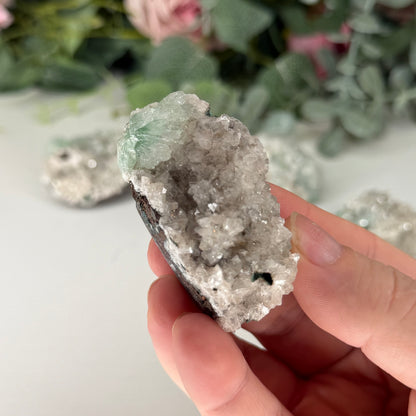 Green Apophyllite With Heulandite & Stilbite