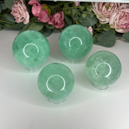 Green Fluorite Spheres