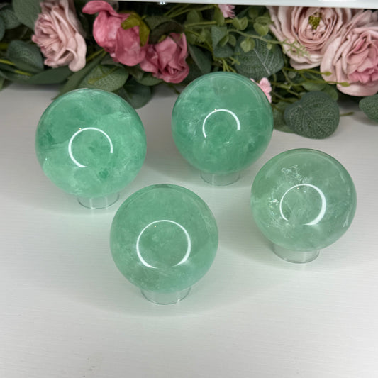 Green Fluorite Spheres