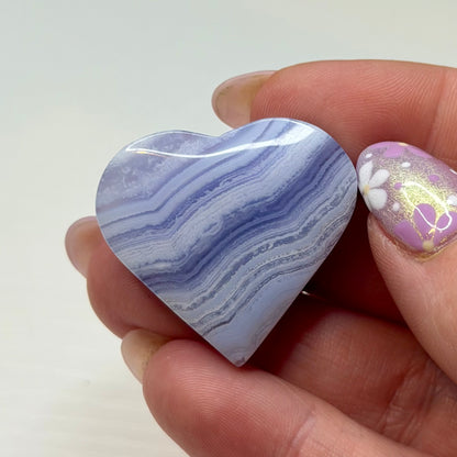 Blue Lace Agate Hearts & Palms