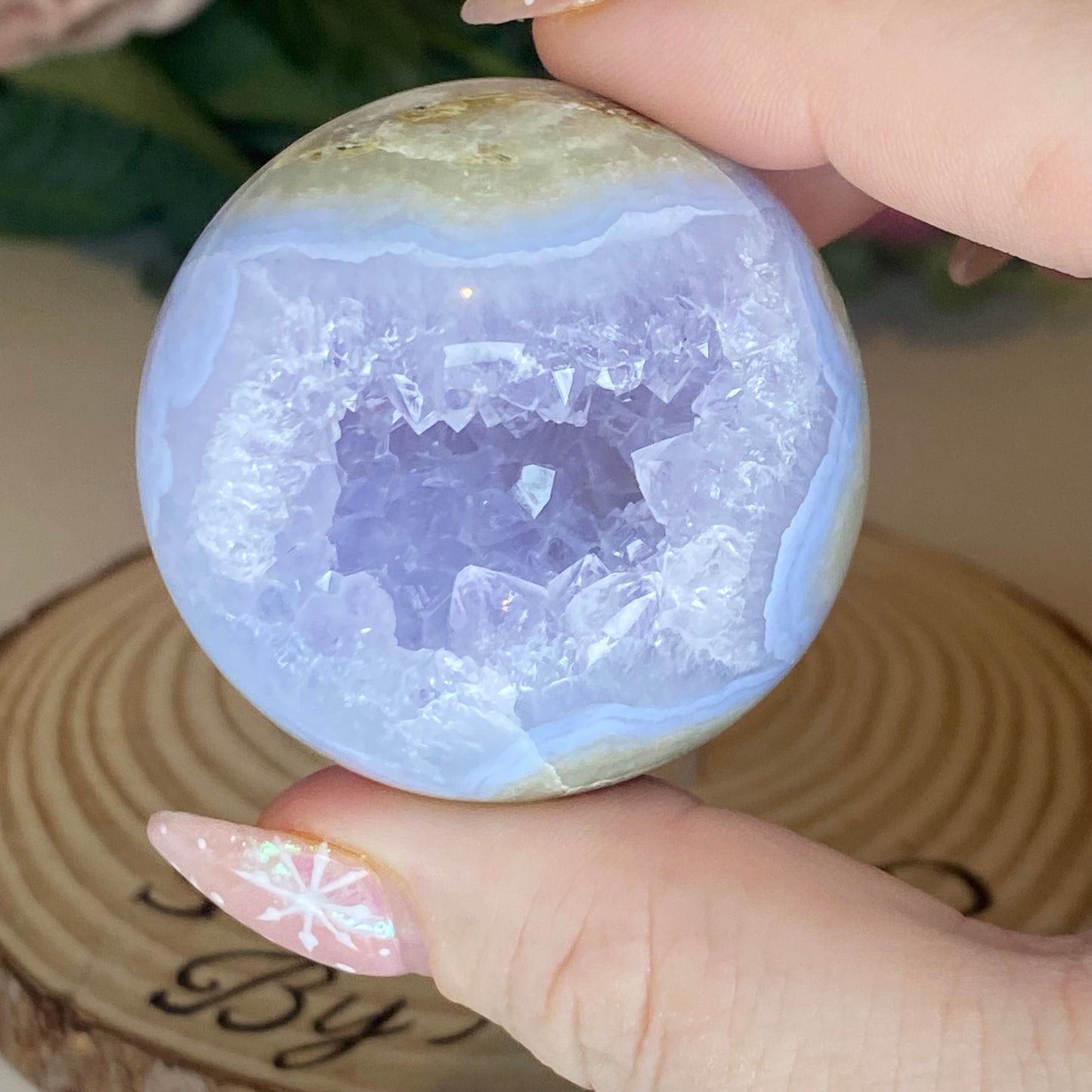 Druzy Blue Lace Agate Sphere