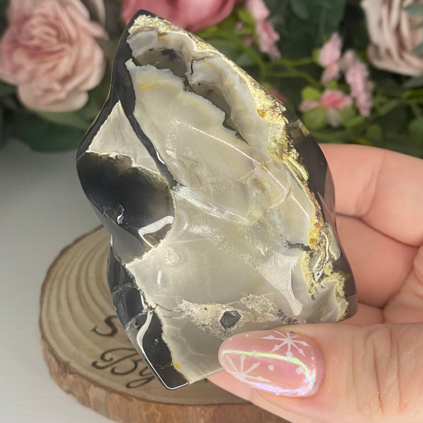 Volcano Agate Flames