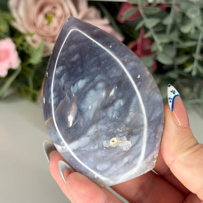 Purple Chalcedony Teardrop