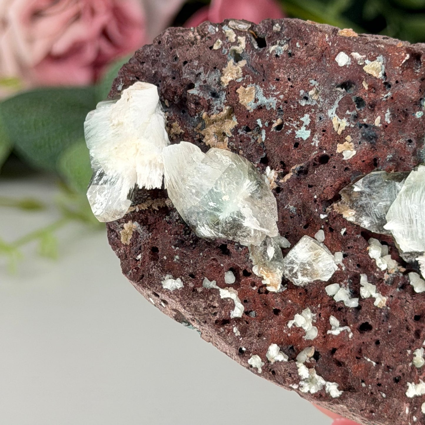 Green Apophyllite With Mordenite AQ