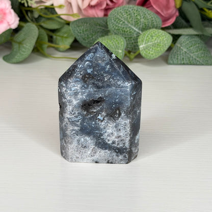 Blue Plume Agate Domino Towers