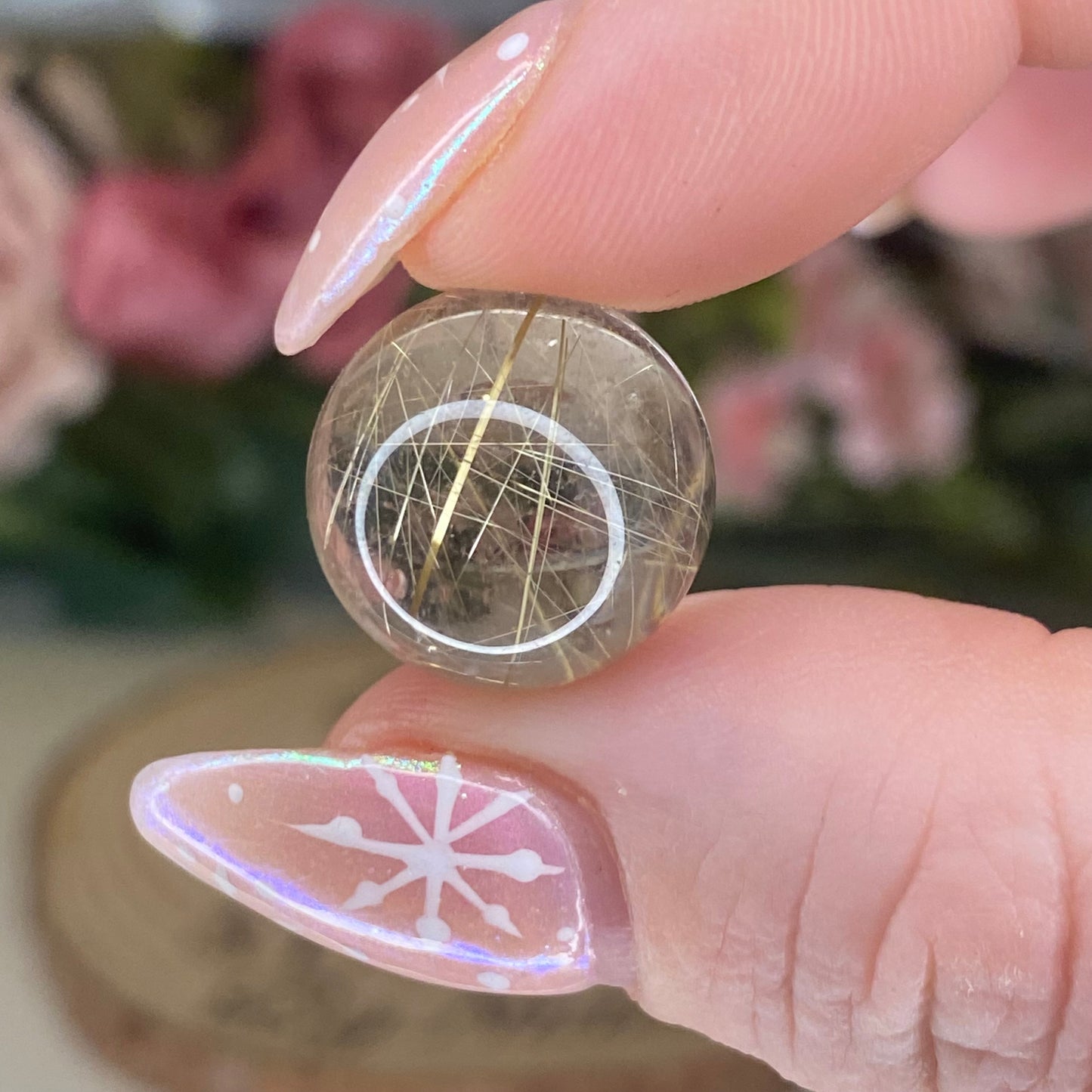 High Quality Golden Rutile in Quartz Mini Sphere (Intuitively Chosen)