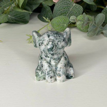 Moss Agate Elephant