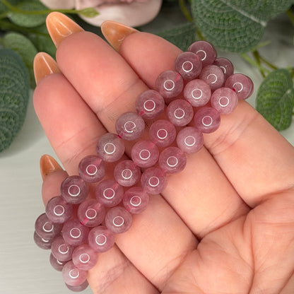 Lavender Rose Quartz Bracelet