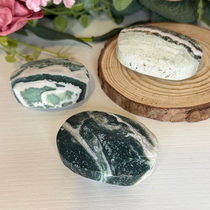 Green Unicorn Jasper Palmstones