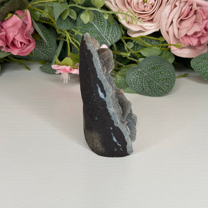 Blue Chalcedony With Stilbite & Calcite 269g