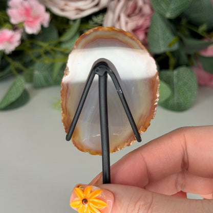 Agate Slice on Stand A