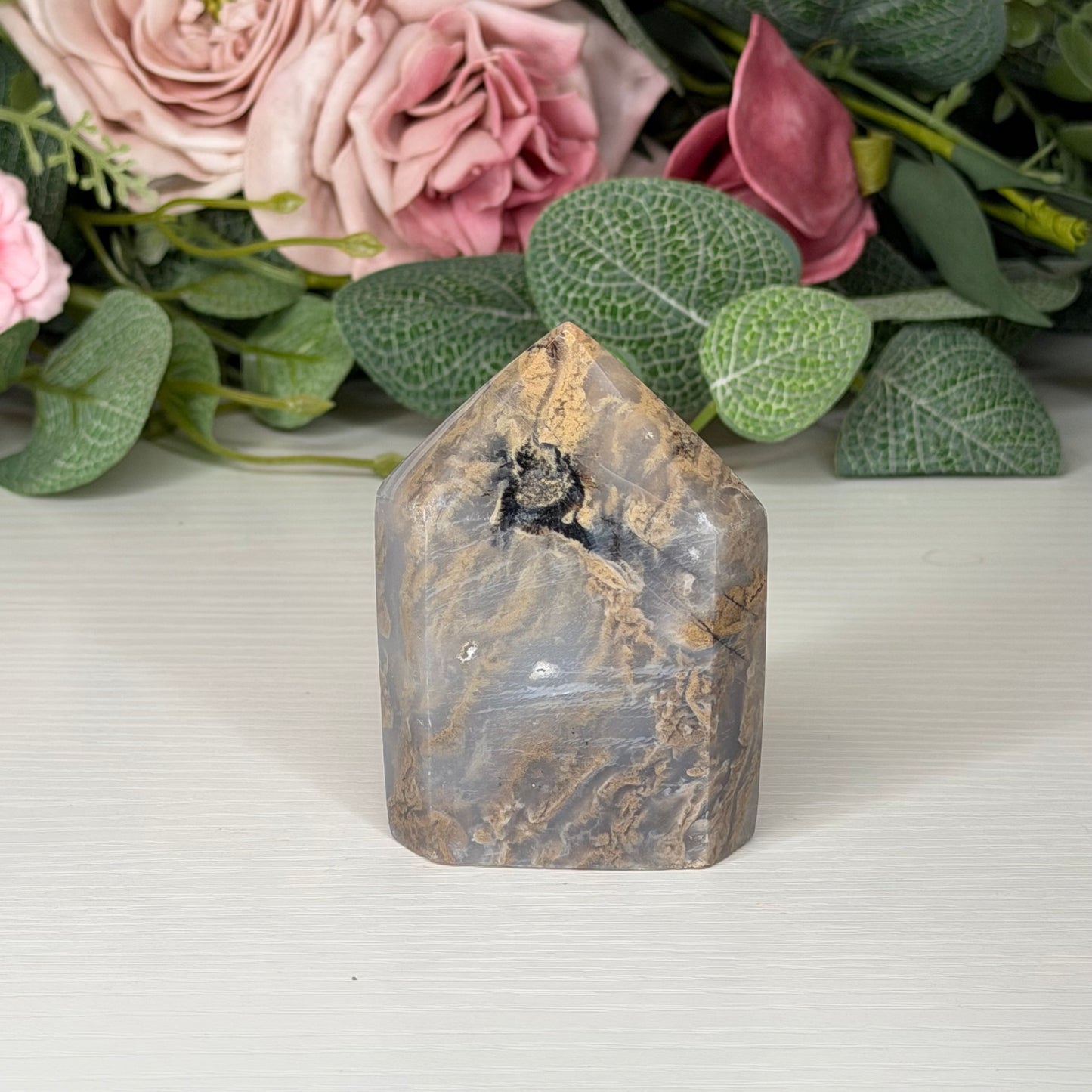 Indonesian Dendritic Moss Agate Domino Towers