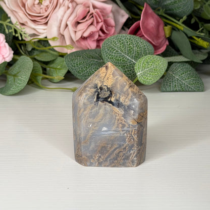 Indonesian Dendritic Moss Agate Domino Towers
