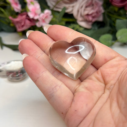 Clear Quartz Hearts