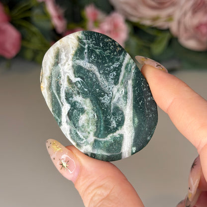Green Unicorn Jasper Palmstones