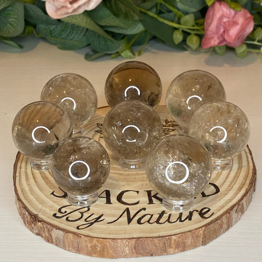 Small Smokey Quartz Spheres