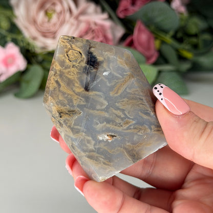 Indonesian Dendritic Moss Agate Domino Towers