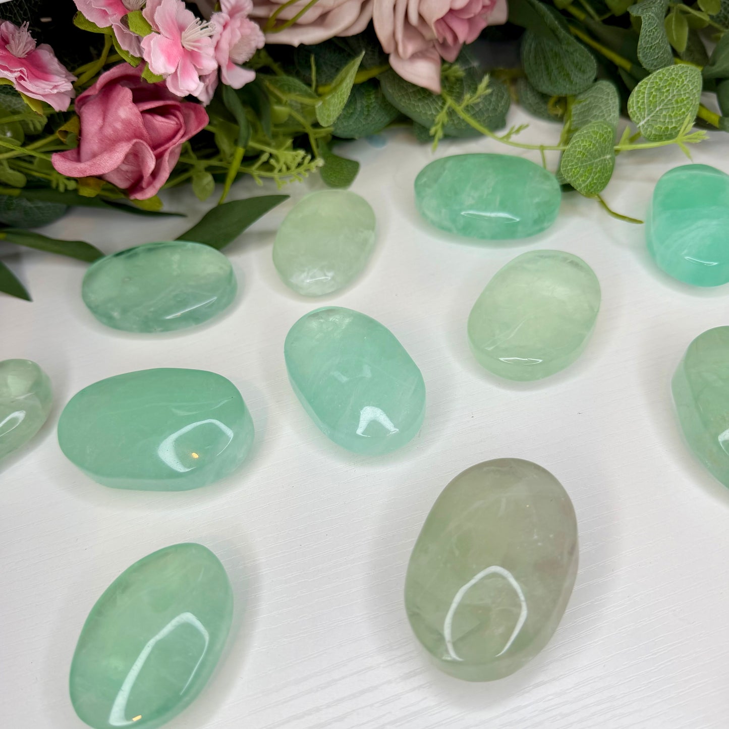 Green Fluorite Palmstones
