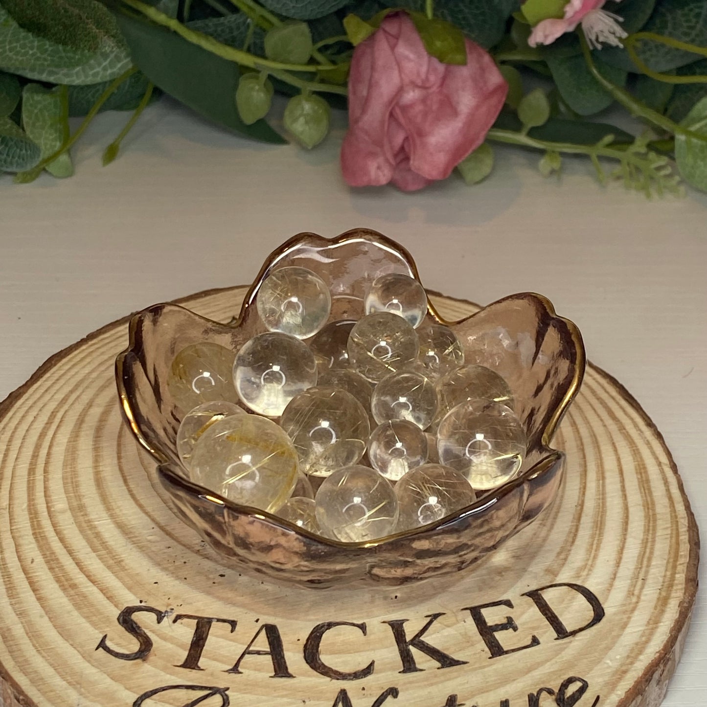 High Quality Golden Rutile Mini Sphere (Intuitively Chosen)