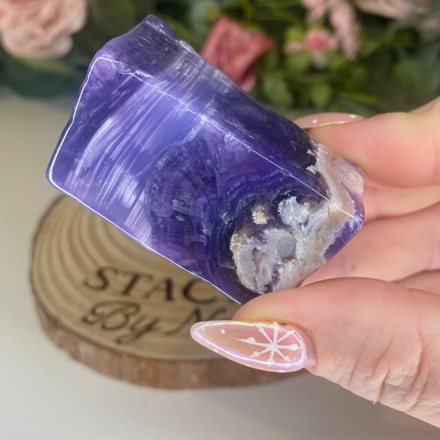 Blue Flower Agate Freeforms