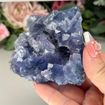 Blue Fluorite Specimen Stand Included