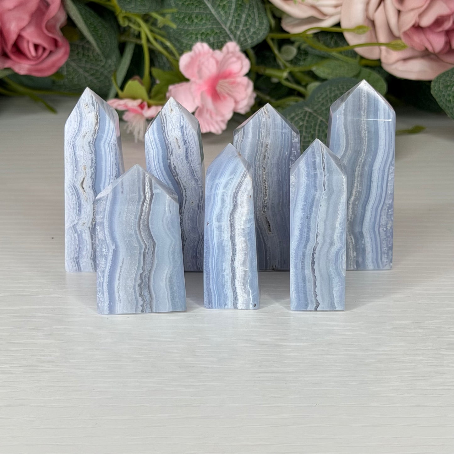 Blue Lace Agate Towers