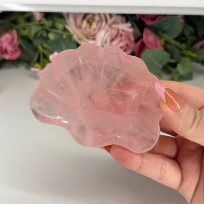 Rose Quartz Shell Dish