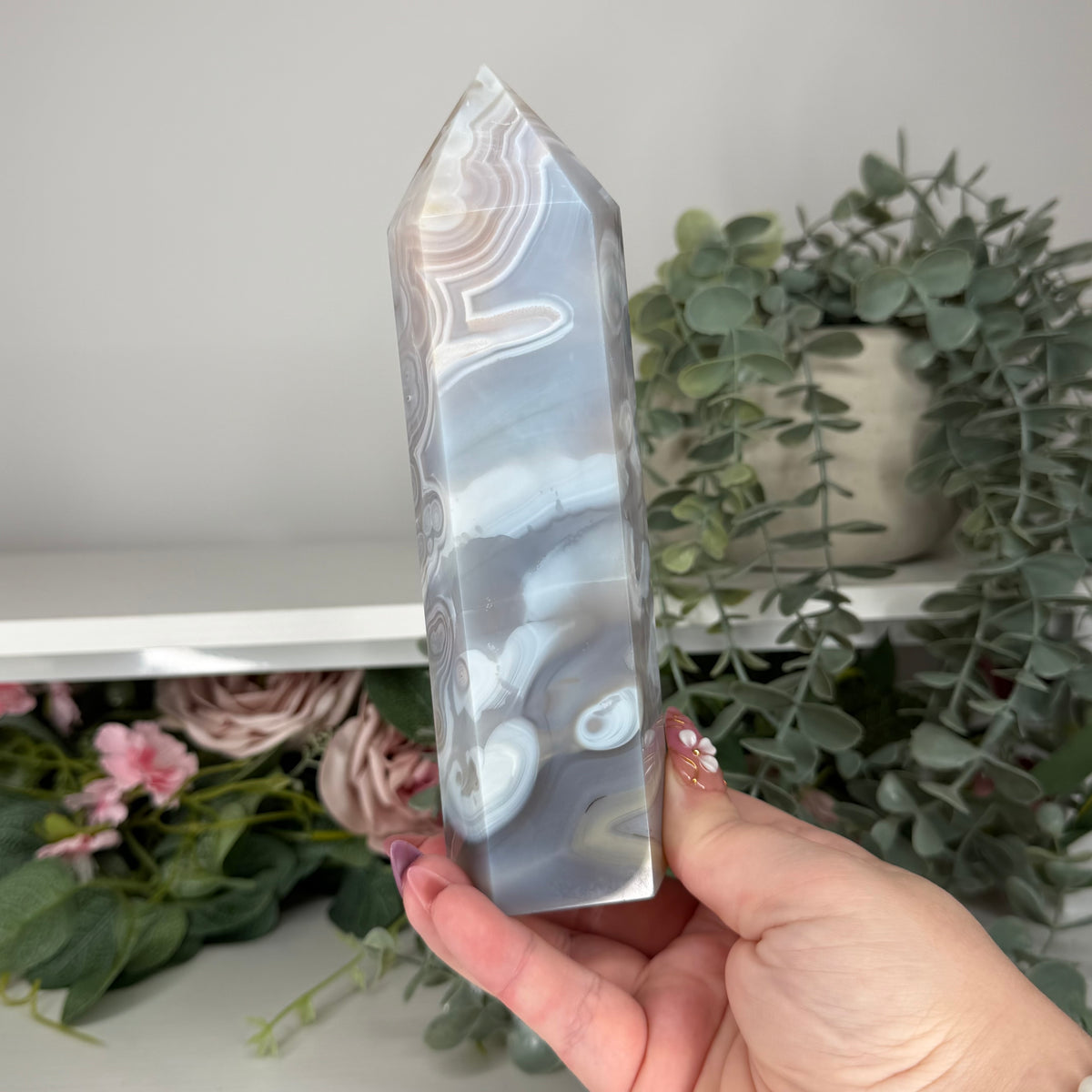 Banded Agate Statement Tower