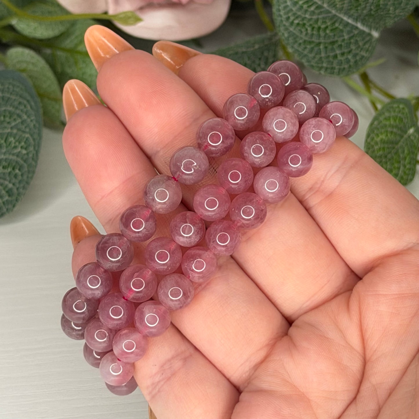 Lavender Rose Quartz Bracelet