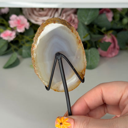 Agate Slice on Stand D