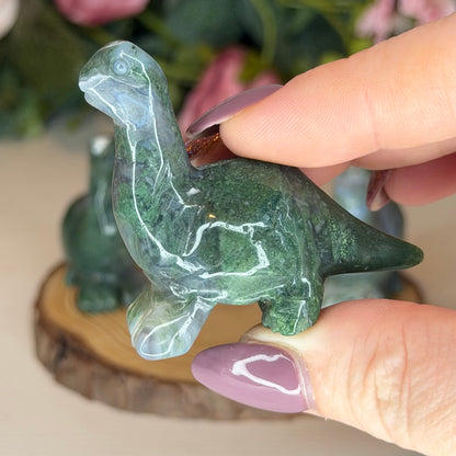Moss Agate Dino (Intuitively Chosen)
