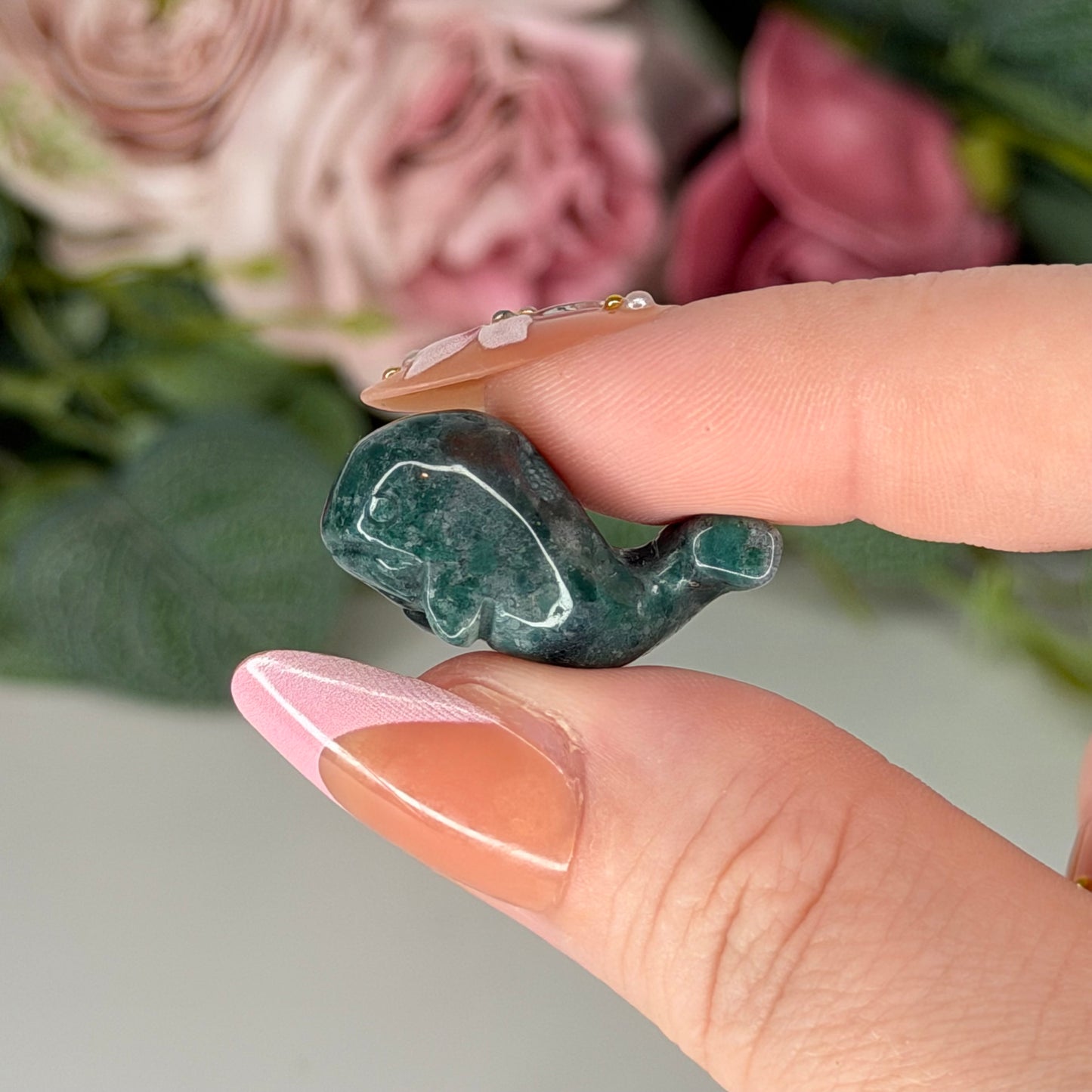 Mini Green Ocean Jasper Whale