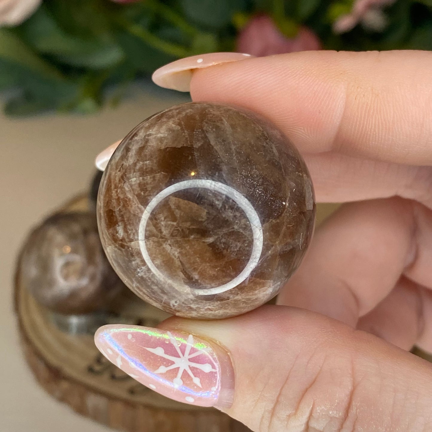 Chocolate Moonstone Spheres