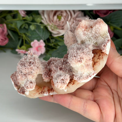 Pink Mordenite On Stilbite