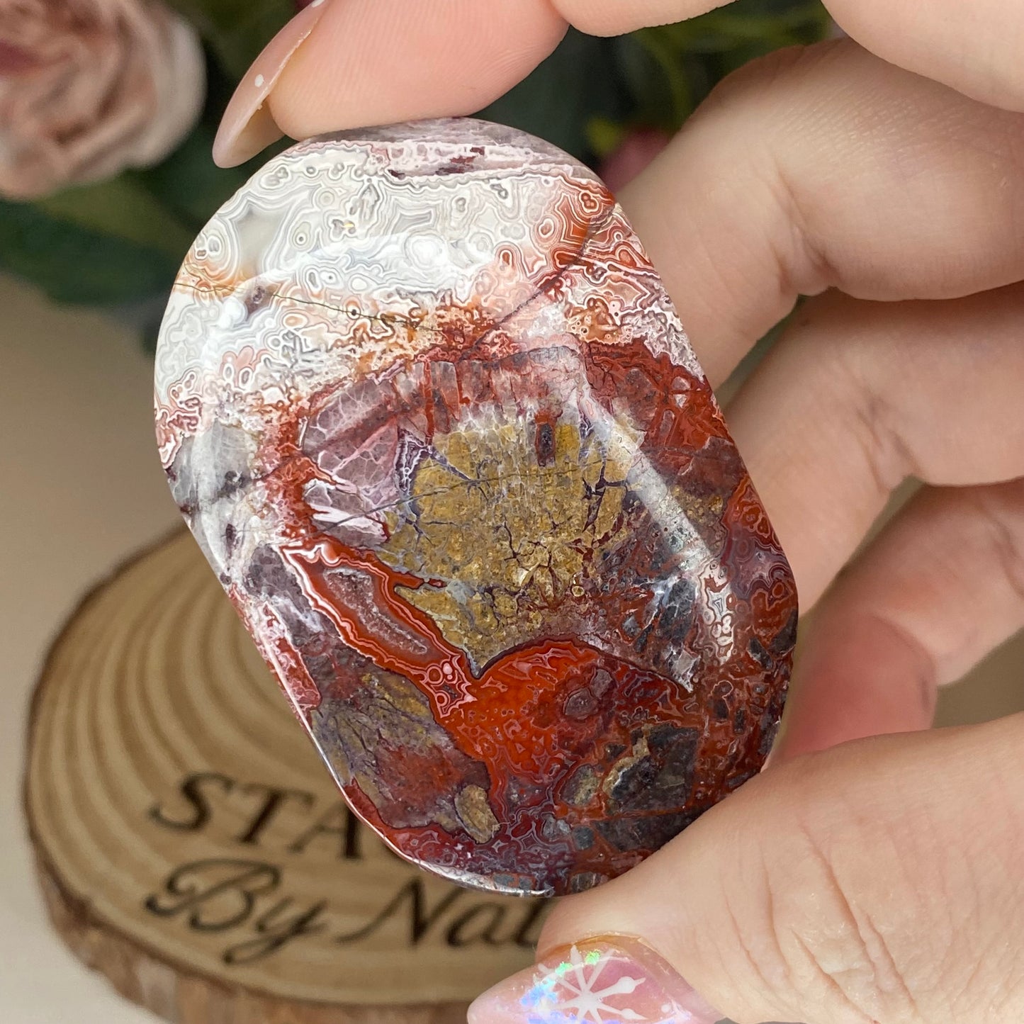 Mexican Lace Agate Palmstones
