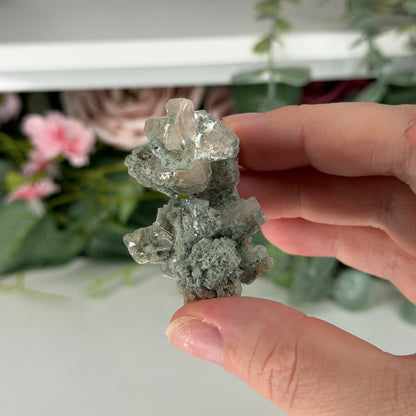 Champagne Heulandite With Celadonite
