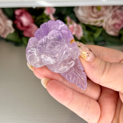 Amethyst Rose Carvings