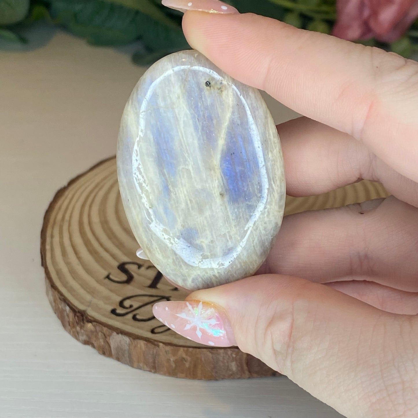 Moonstone Palmstone (Intuitively Chosen)