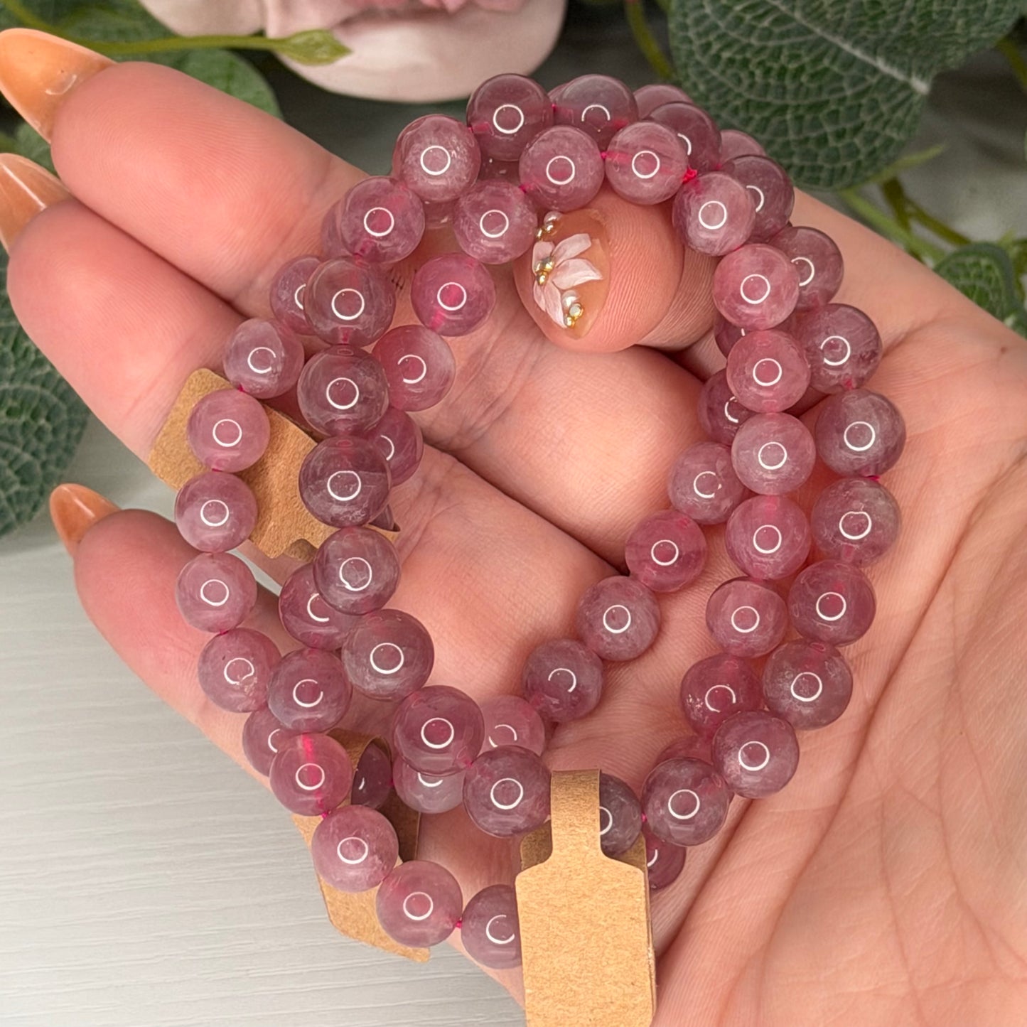 Lavender Rose Quartz Bracelet